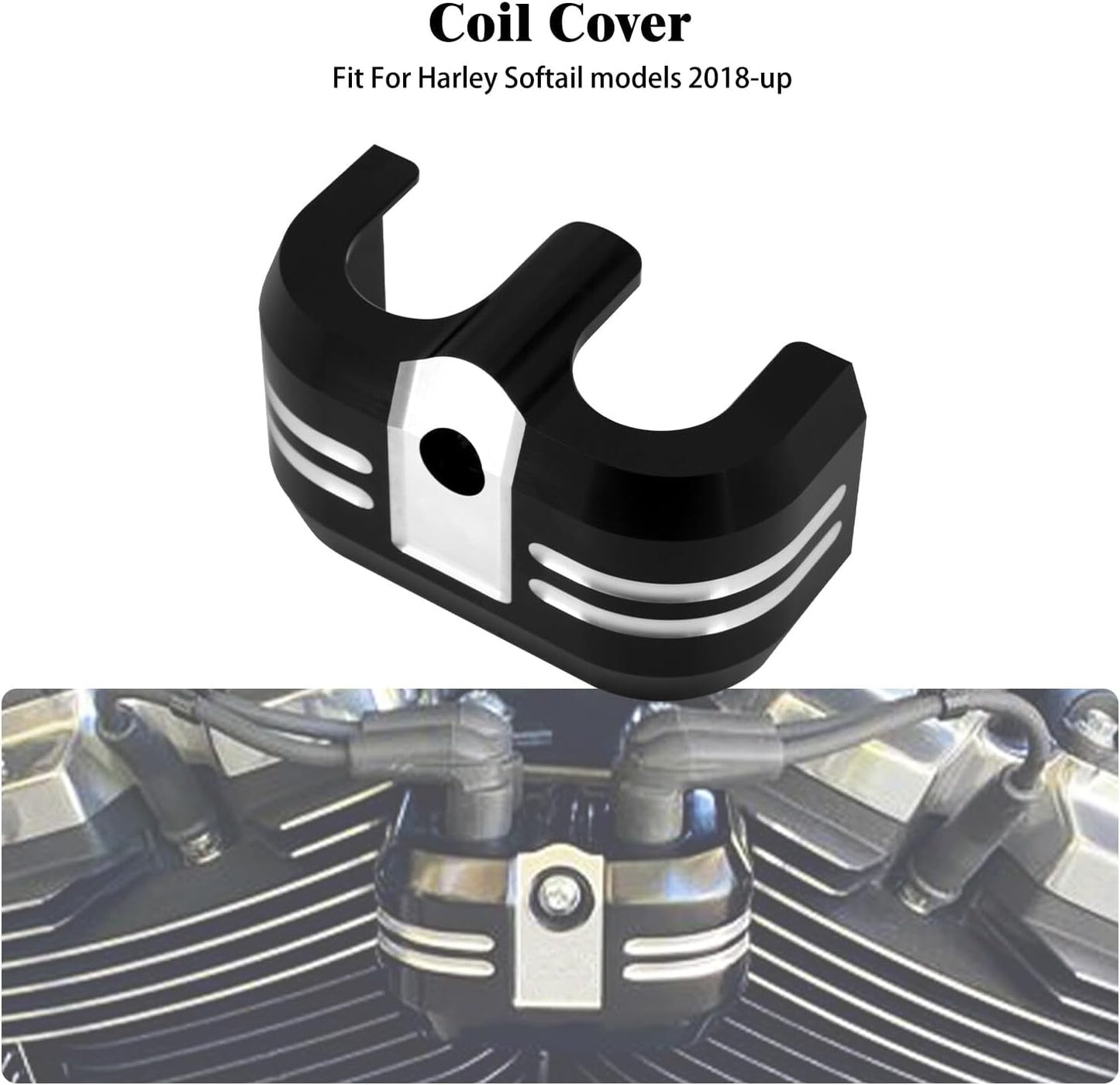 ya 5 8.24 baidi CNC Aluminum Coil Cover Fit for Harley Softail Street Fat Bob Breakout 2018-2024