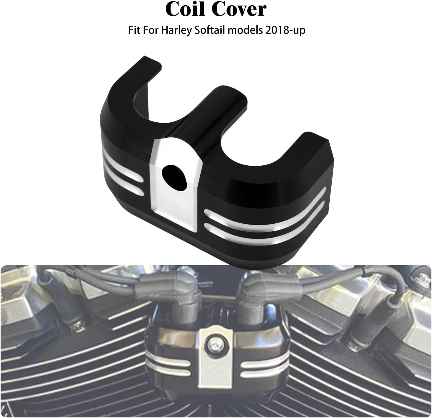 ya 5 8.24 baidi CNC Aluminum Coil Cover Fit for Harley Softail Street Fat Bob Breakout 2018-2024