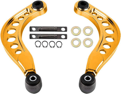 ya 9 10.24 2 Pack Rear Adjustable Upper Cam Kit for 2006-2015 for Honda for Civic Lx Ex Dx Si Gold -