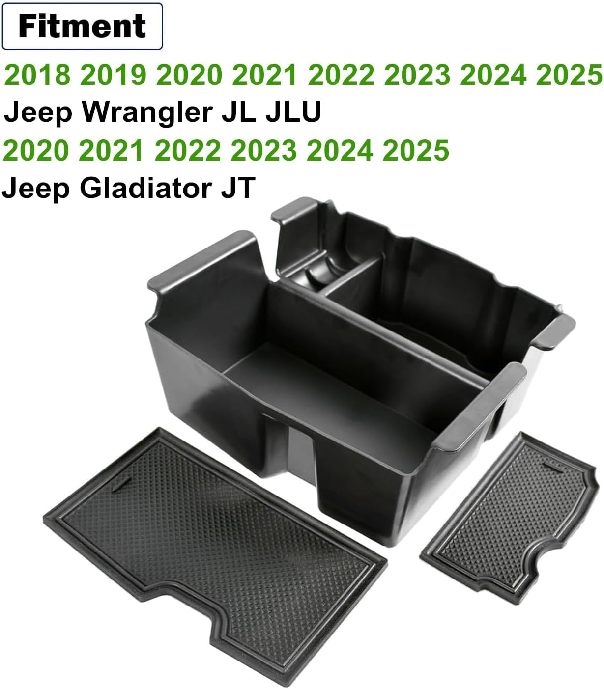ya 5 8.10 For 2020-2025 for Jeep Gladiator Center Console Armrest Organizer Trays Storage Box