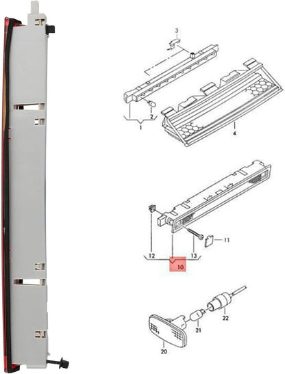 ya 10 9.16 zhengce Third 3Rd Brake Stop Light Fits for Audi A6 Allroad Quattro Wagon 4B9945097