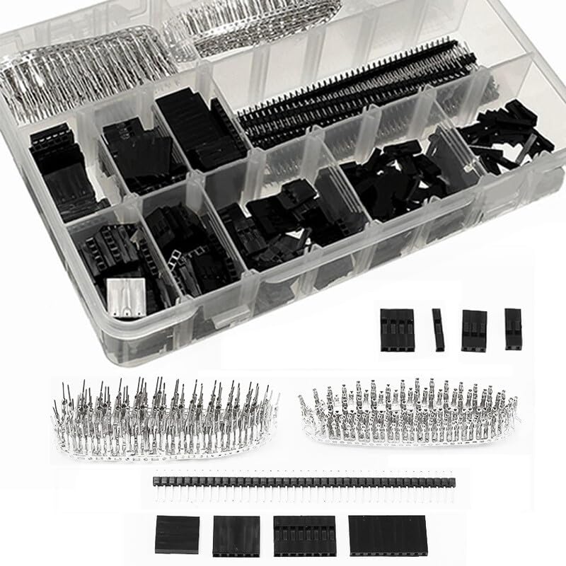 ya 16 10.20 baidi 1450Pcs 2.54mm Dupont Jumper Connector Shell with Term l (Male/Female) Kits