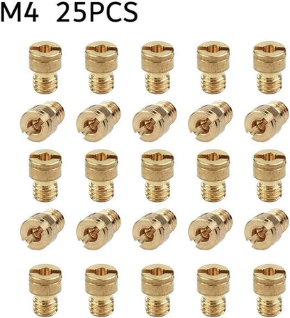 ya 23 10.7 baidi 25pcs New Carburetor Nozzle Main Jet Set 25x 4mm Spray Device