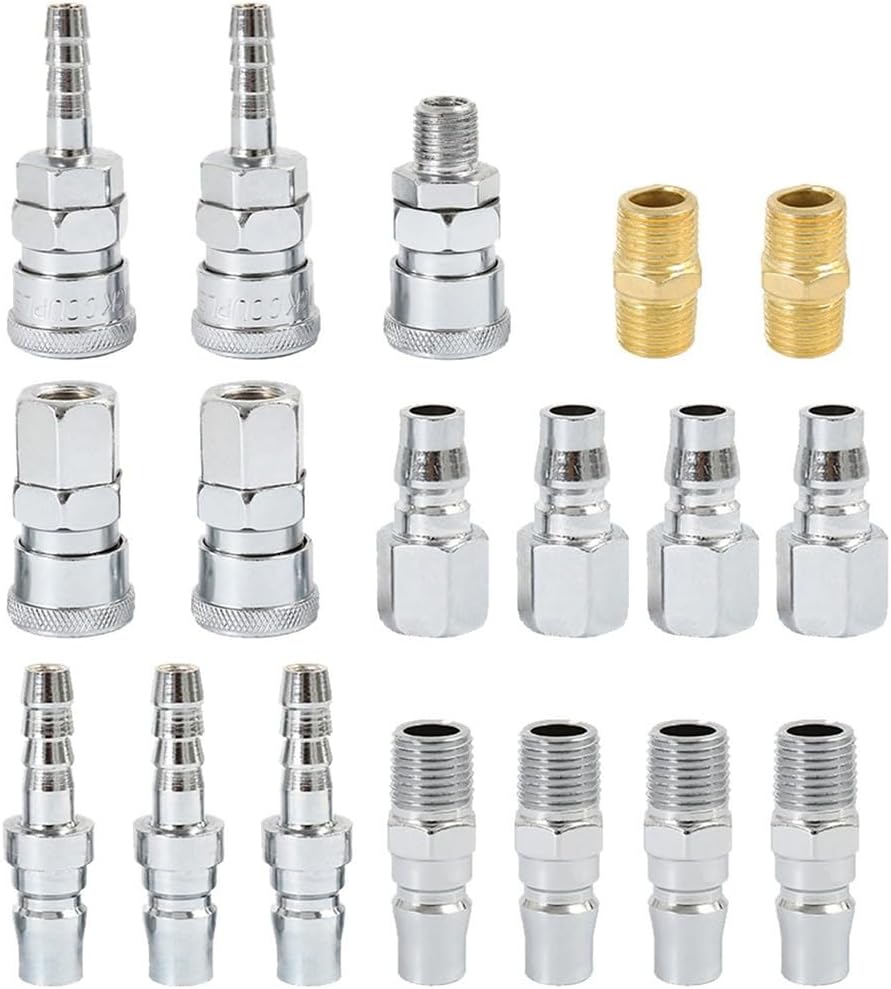 ya 26 10.21 baidi Quick Connect 18pcs for Air Tool Connectors Set with Tinned Iron Build