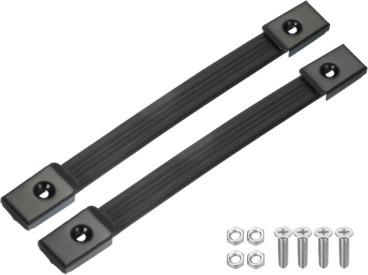 ya 26 10.21 baidi 2Pcs 9.5 Inch Rubber Handle Strap Replacement with Metal End Caps, Black