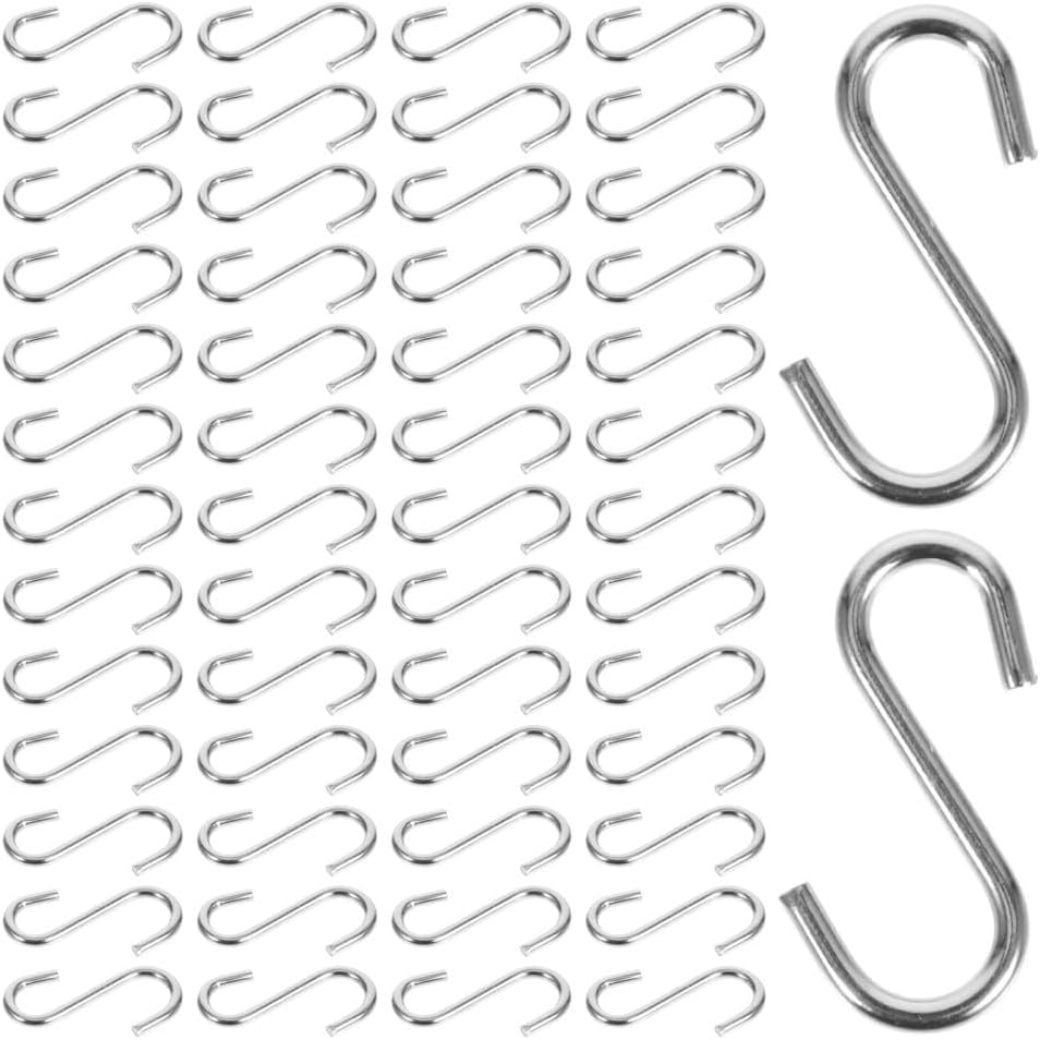 ya 26 10.21 baidi 100PCS Stainless Steel Hangers Metal Jewelry Hanging Hooks Hooks-2