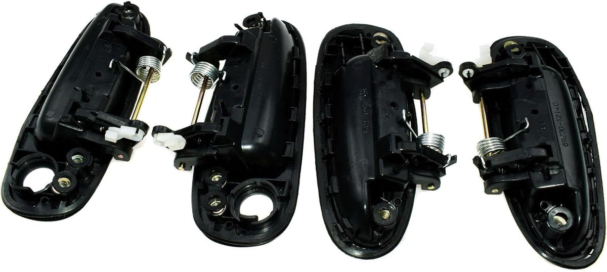 ya 10 9.16 baidi Suitable for Toyota for Corolla 93-97 Exterior Door Handle Front and Rear Left Black 4 Pieces