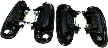 ya 10 9.16 baidi Suitable for Toyota for Corolla 93-97 Exterior Door Handle Front and Rear Left Black 4 Pieces