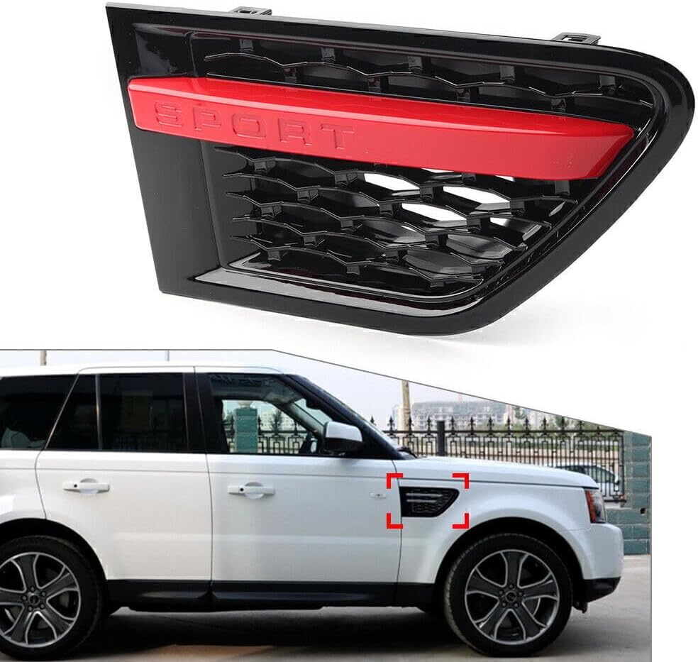 ya 4 8.14 Fit for Land Rover for Range Rover Sport Red Right Side Fender Grill Cover Vent Air Flow