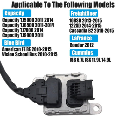 ya 9 10.24 NOx Sensor 5WK96672A 2894943 Compatible with FE RE TJ5000-TJ9000 ISB-