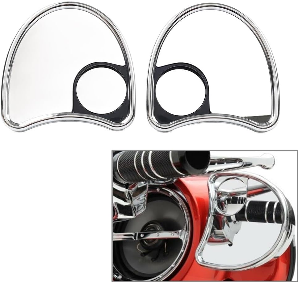 ya 2 8.15 Fairing Mounted Mirror w/Blind Spot Mirrors for Harley Batwing Touring 2014-18