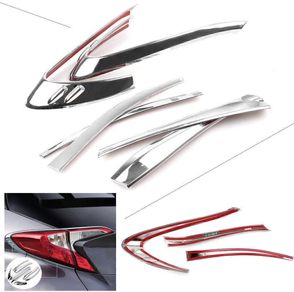 ya 4 8.14 for Toyota C-HR CHR 2016-18 17 ABS Chrome Rear Tail Light Lamp F for Ram e Cover Trim