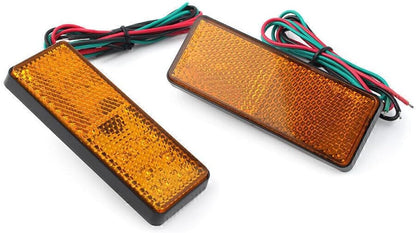 ya 11 9.14 zhengce Paired universal rectangular LED reflectors turn signal tail brake light wh