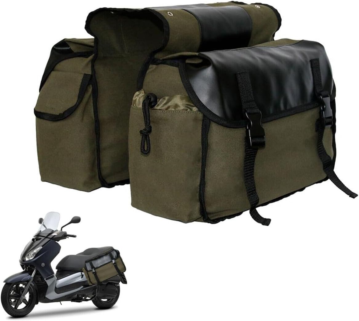 ya 6 8.24 baidi Motorcycle Panniers Saddle Bag Tool Luggage Storage Side Pouch Canvas Leather