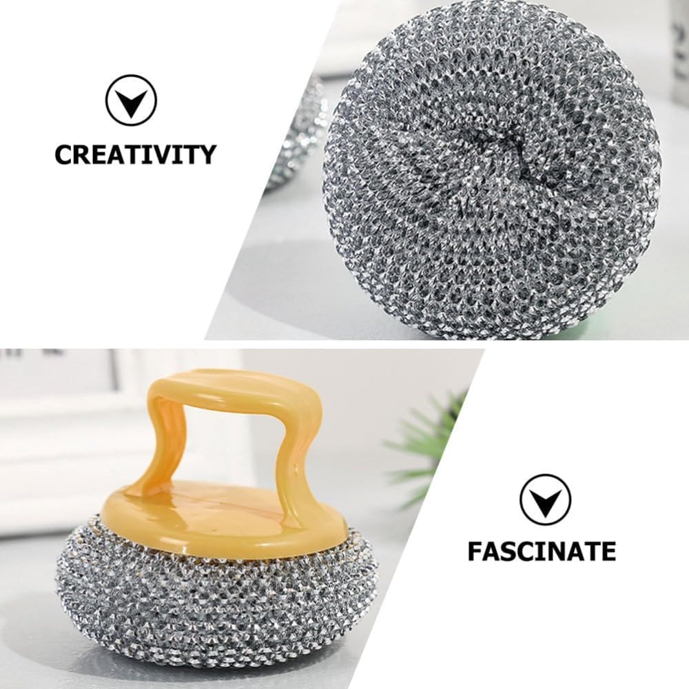 ya 26 10.21 baidi 5PCS Steel Wire Brush with Handle Pot Pan Dish Washing Brush Multifunctional