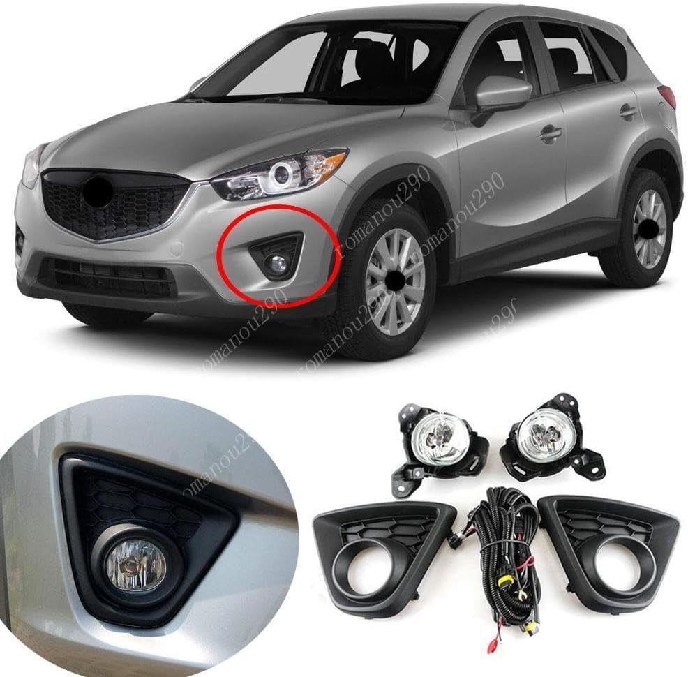 ya 10 9.16 zhengce Fit for Mazda CX-5 2013-2015 Halogen Front Fog Lamp Kit w/Wiring/Bezel/Bulb