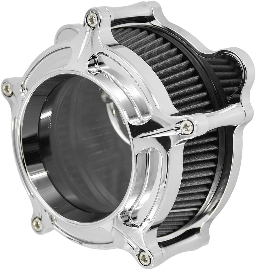 ya 5 8.10 Overt Air Filter Cleaner Grey Intake for Harley Touring Road Electra Glide 00-07