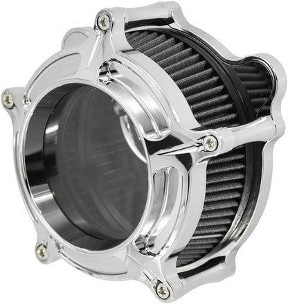 ya 5 8.10 Overt Air Filter Cleaner Grey Intake for Harley Touring Road Electra Glide 00-07