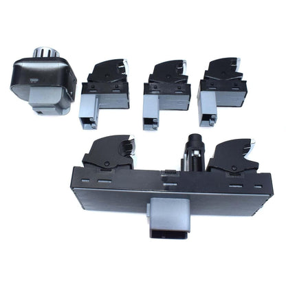 ya 6 8.24 baidi 5-Piece Chrome Control Mirror Window Switch for VW for Jetta for Tiguan Passat for Golf 