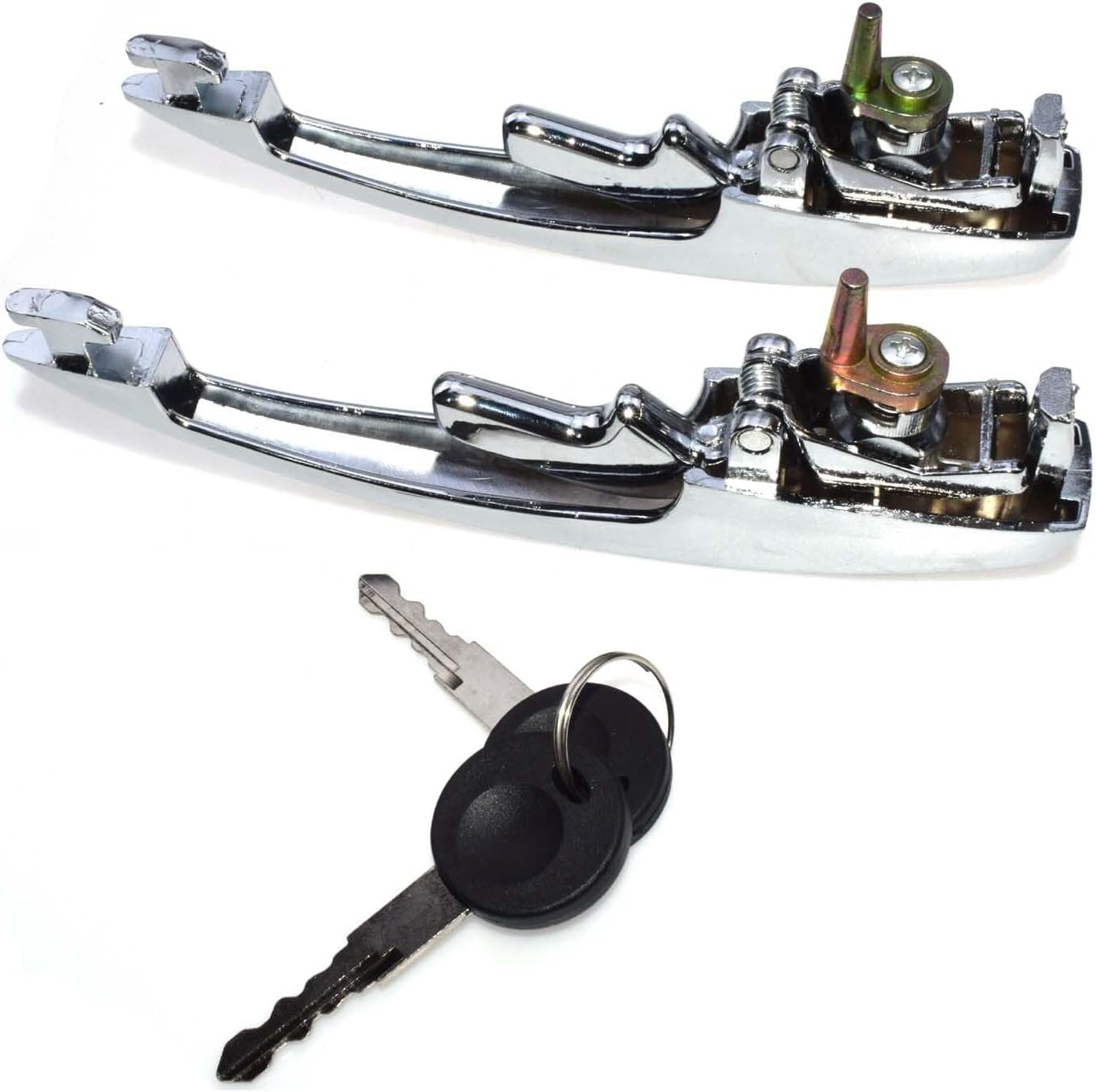 ya 2 8.15 2-Pack Front Door Handle with Key for 1974-1979 for VW Beetle 1.6L 113837205M