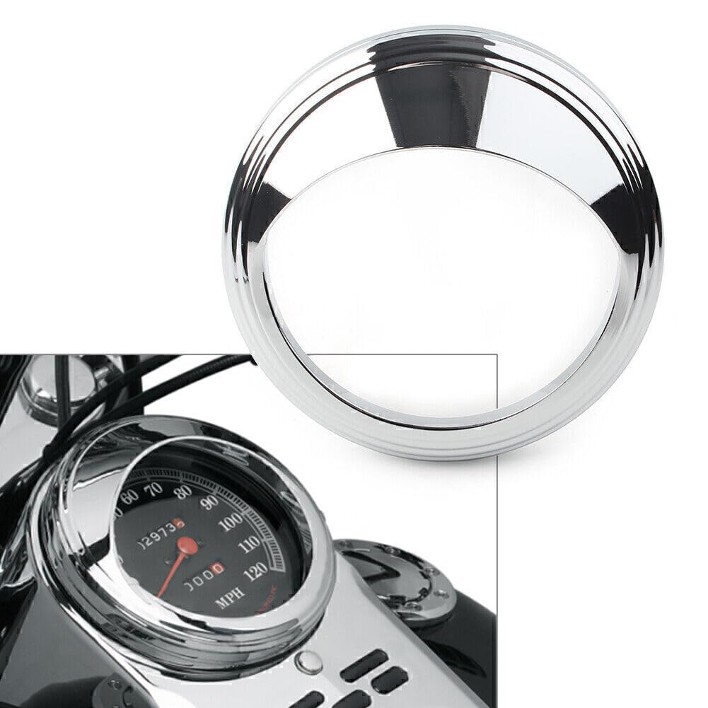 ya 6 8.14 5 Visor Speedometer Gauge Bezel Cover Trim Ring for Harley Davidson Chrome