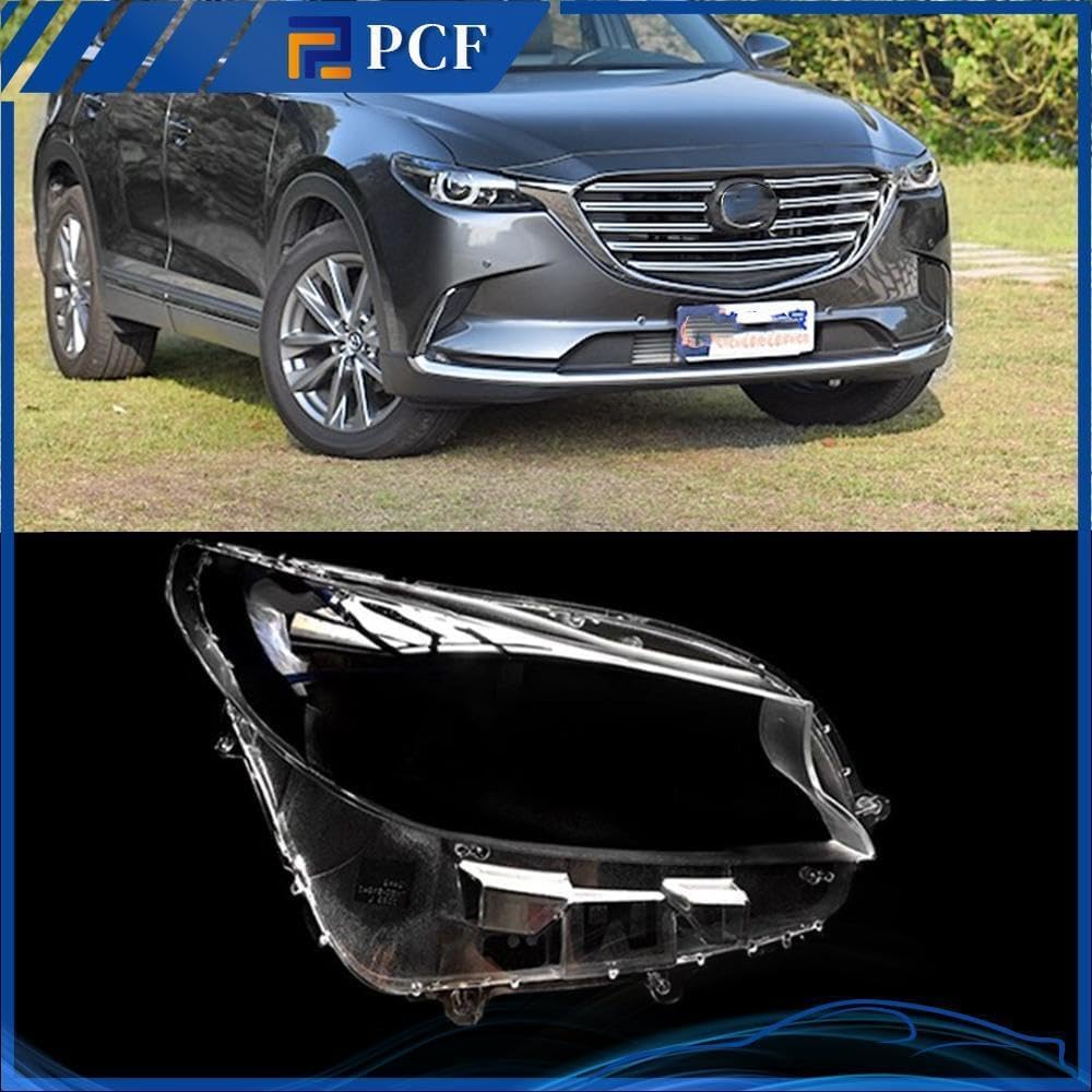 ya 4 8.14 Suitable for Mazda CX-9 2016-2024 Transparent headlight lens housing protective cover right side 1x