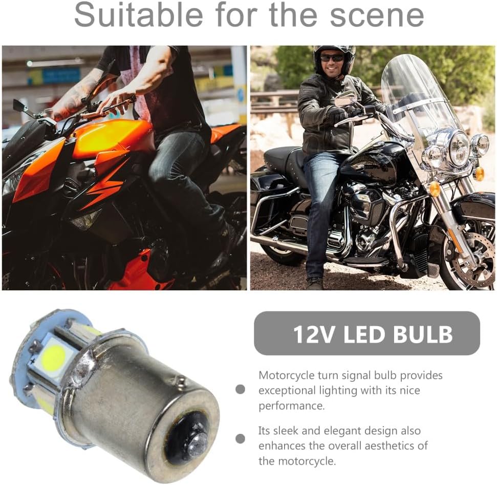 ya 13 9.15 baidi 2 Pcs Motorcycle Turn Signal Scooter Lights Break Bulb Headlights Bulbs