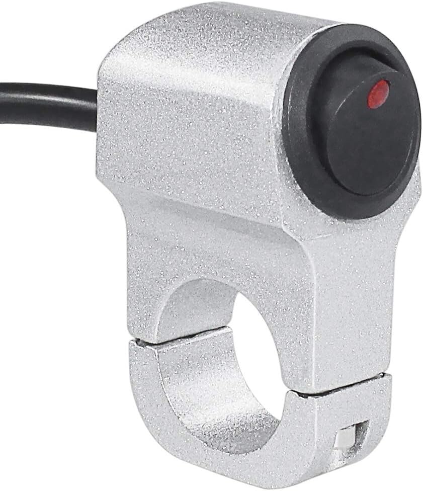 ya 4 8.14 Motorcycle Headlight Brake Fog Light Handlebar Switch ON-OFF Button 12V 22cm