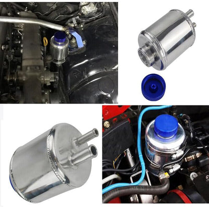 ya 7 8.24 baidi Aluminum Alloy Racing Power Steering Fluid Reservoir Tank 90mm Fill Neck