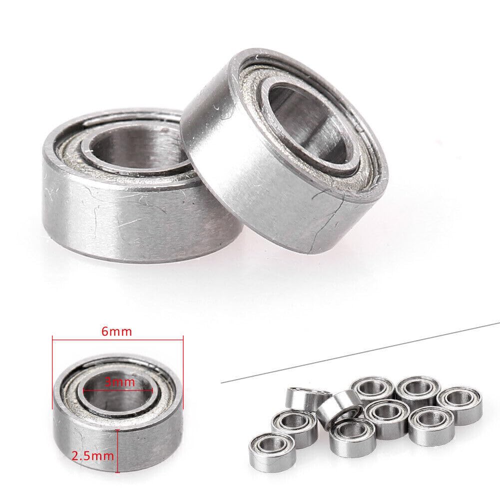 ya 16 10.20 baidi 10x MR63ZZ Open for Mini ature Bearings Ball for Mini Hand Bearing Spinner 3x6x2.5mm