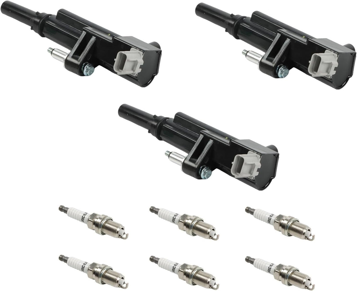ya 9 10.24 3X Ignition Coils+Spark Plugs for Jeep for Dodge Dakota for Ram 2009-2013 3.7L V6 UF640
