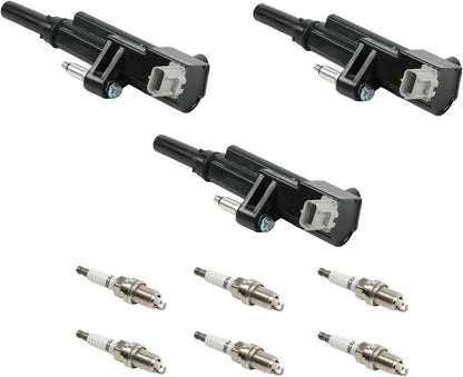 ya 9 10.24 3X Ignition Coils+Spark Plugs for Jeep for Dodge Dakota for Ram 2009-2013 3.7L V6 UF640
