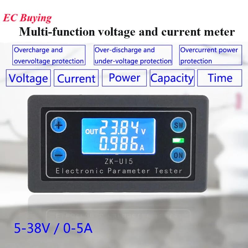 ya 16 10.20 baidi ZK-UI5 Battery Tester - Voltage Meter, Power Meter, DC5-38V, Display