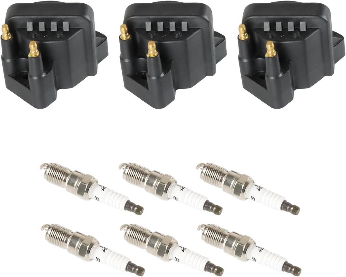 ya 9 10.24 3x Ignition Coil & IRIDIUM Spark Plug Kits for Buick Allure 2005-2009 DR39+3951