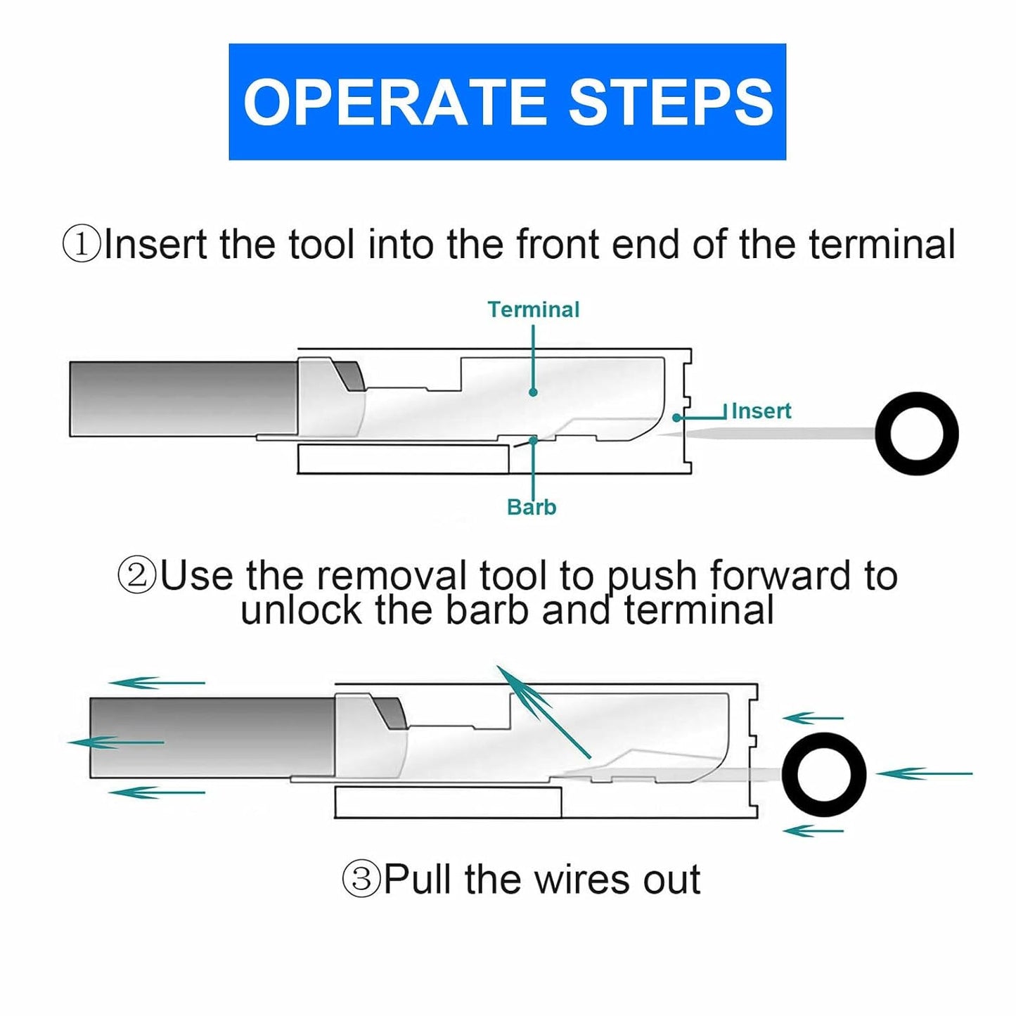 ya 6 8.24 baidi 73Pcs Wire Terminal Removal Tool Car Electrical Wiring Crimp Connector Pin Kit