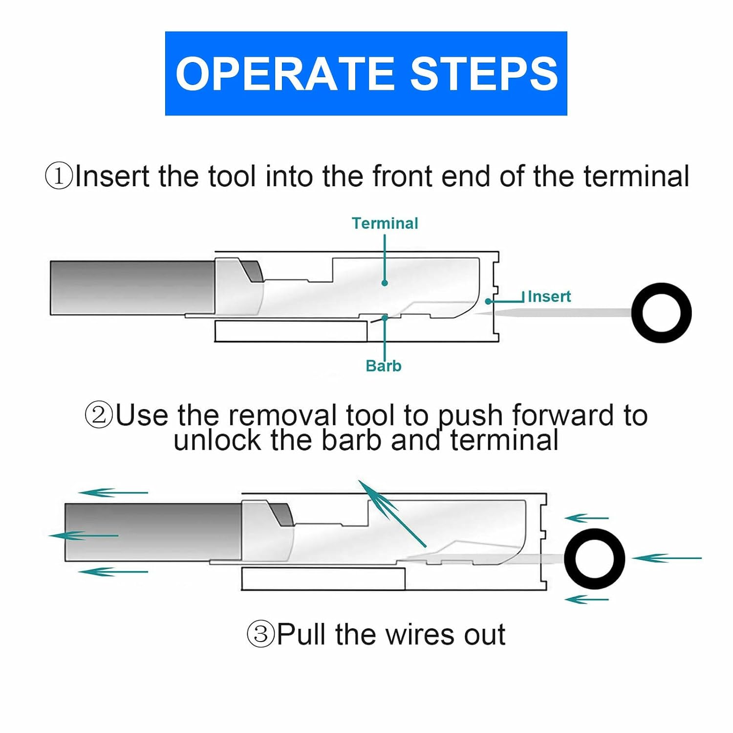 ya 6 8.24 baidi 73Pcs Wire Terminal Removal Tool Car Electrical Wiring Crimp Connector Pin Kit