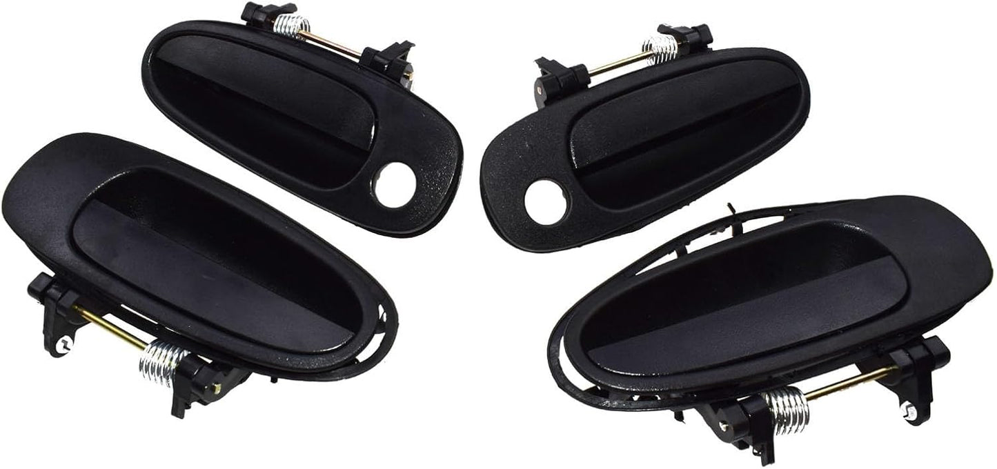 ya 5 8.10 for Toyota for Corolla 93-97 Exterior Door Handle Front and Rear Left Black 4 pcs