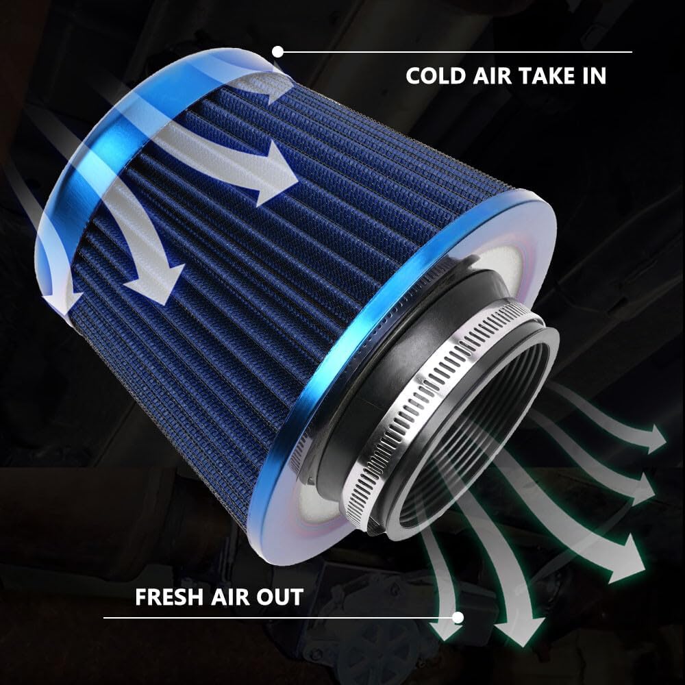 ya 13 9.15 baidi 376mm REUSABLE Air Filter STAINLESS STEEL Wire High Flow Cold Air Intake Filter