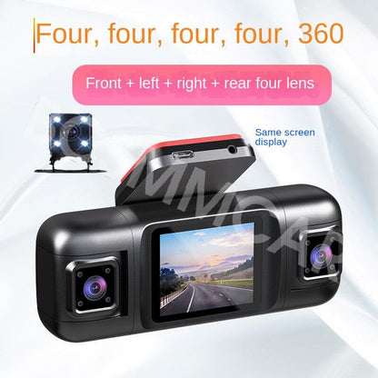 ya 6 8.24 baidi 4 Lens FHD Car DVR Dash Cam Recorder G-Sensor Front Rear Left Right Camera