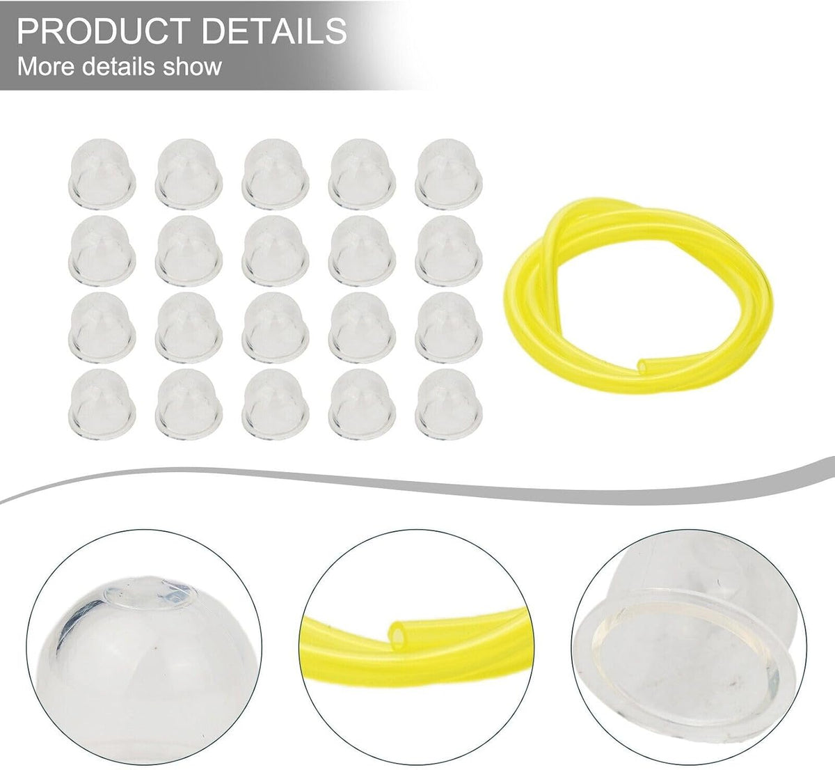 ya 26 10.21 baidi 20pcs Primer Bulb for GX22 GX25 GX31 GX35 16032-ZM3-004 & 2ft 6617 Fuel Line.