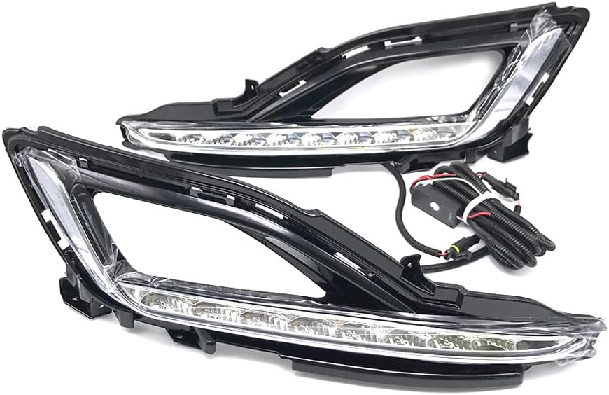 ya 10 9.16 zhengce 1 Pair Led Fog Lamp L+R Daytime Running Light for Hyundai Sonata 9 2015-201