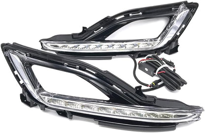 ya 10 9.16 zhengce 1 Pair Led Fog Lamp L+R Daytime Running Light for Hyundai Sonata 9 2015-201