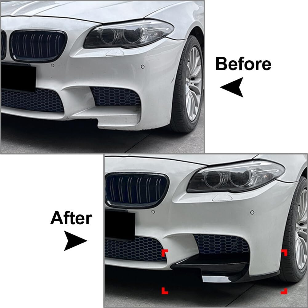 ya 2 8.15 Front Side Corner Splitter Spoiler for BMW 5 Series F10 F11 M5 2011-2017 15 16