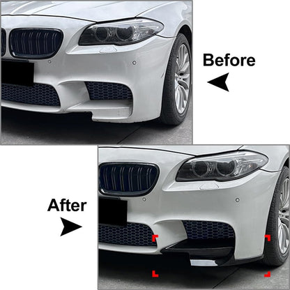 ya 2 8.15 Front Side Corner Splitter Spoiler for BMW 5 Series F10 F11 M5 2011-2017 15 16