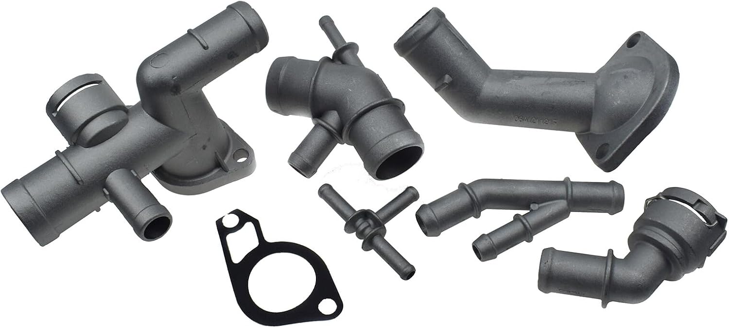 ya 2 8.15 Aluminum engine coolant flange pipe set of 6 pieces suitable for VW for Golf for JETTA CC