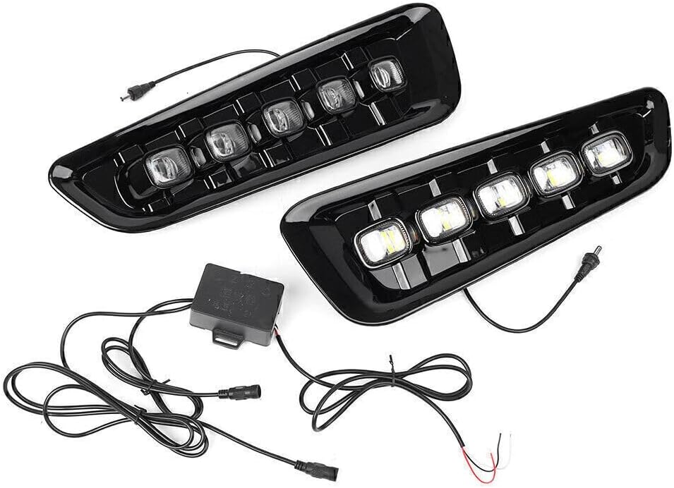 ya 4 8.10 2 pieces of car LED daytime fog lights DRL suitable for 2016-18 17 for Ford F150 Raptor white