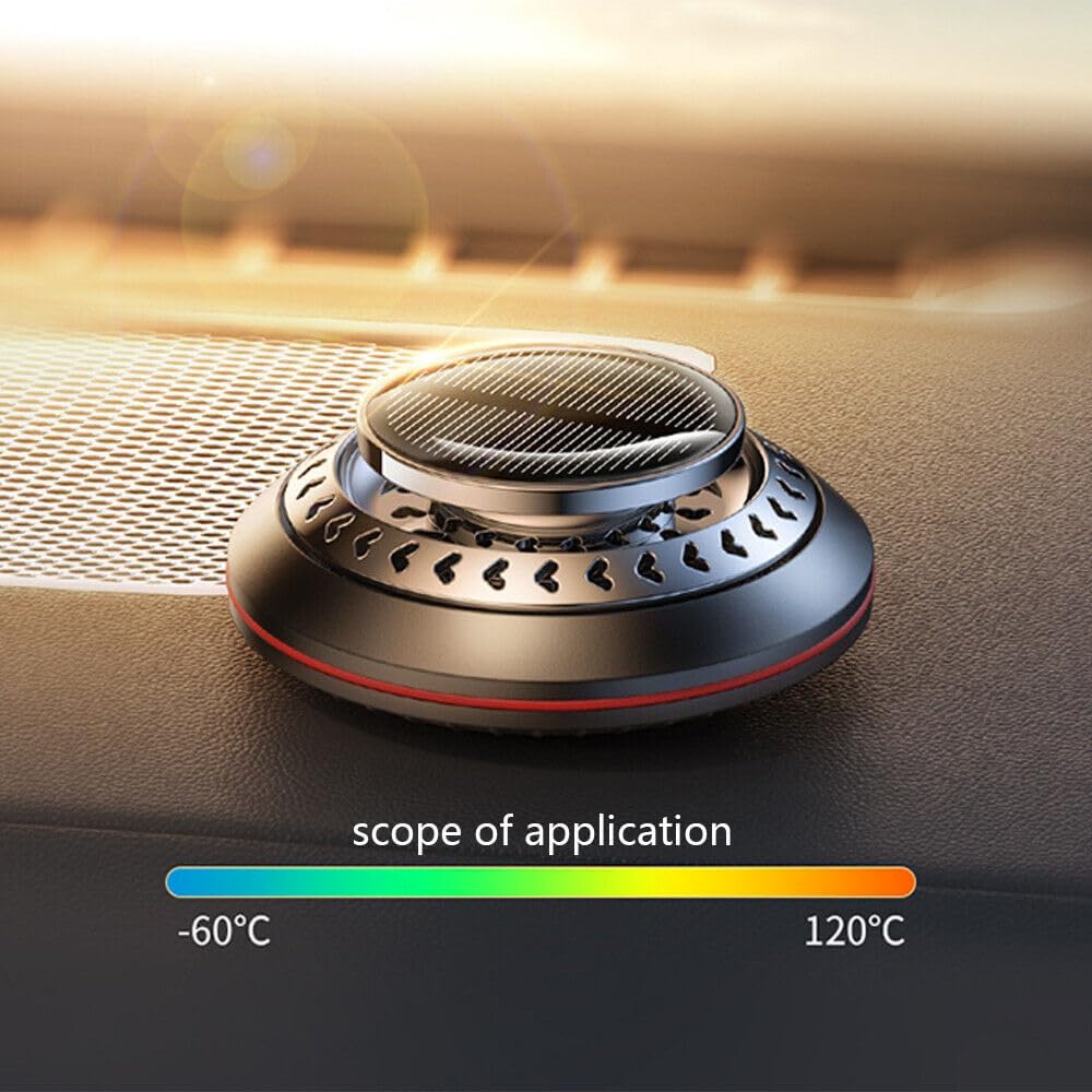 ya 6 8.24 baidi Solar Air Freshener Rotation Perfume Diffuser for CarHome Offices Accessories