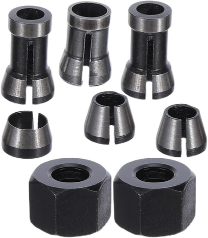 ya 26 10.21 baidi 8 Pcs Trimming Machine Chuck Collet Router Milling Tools Adaptor