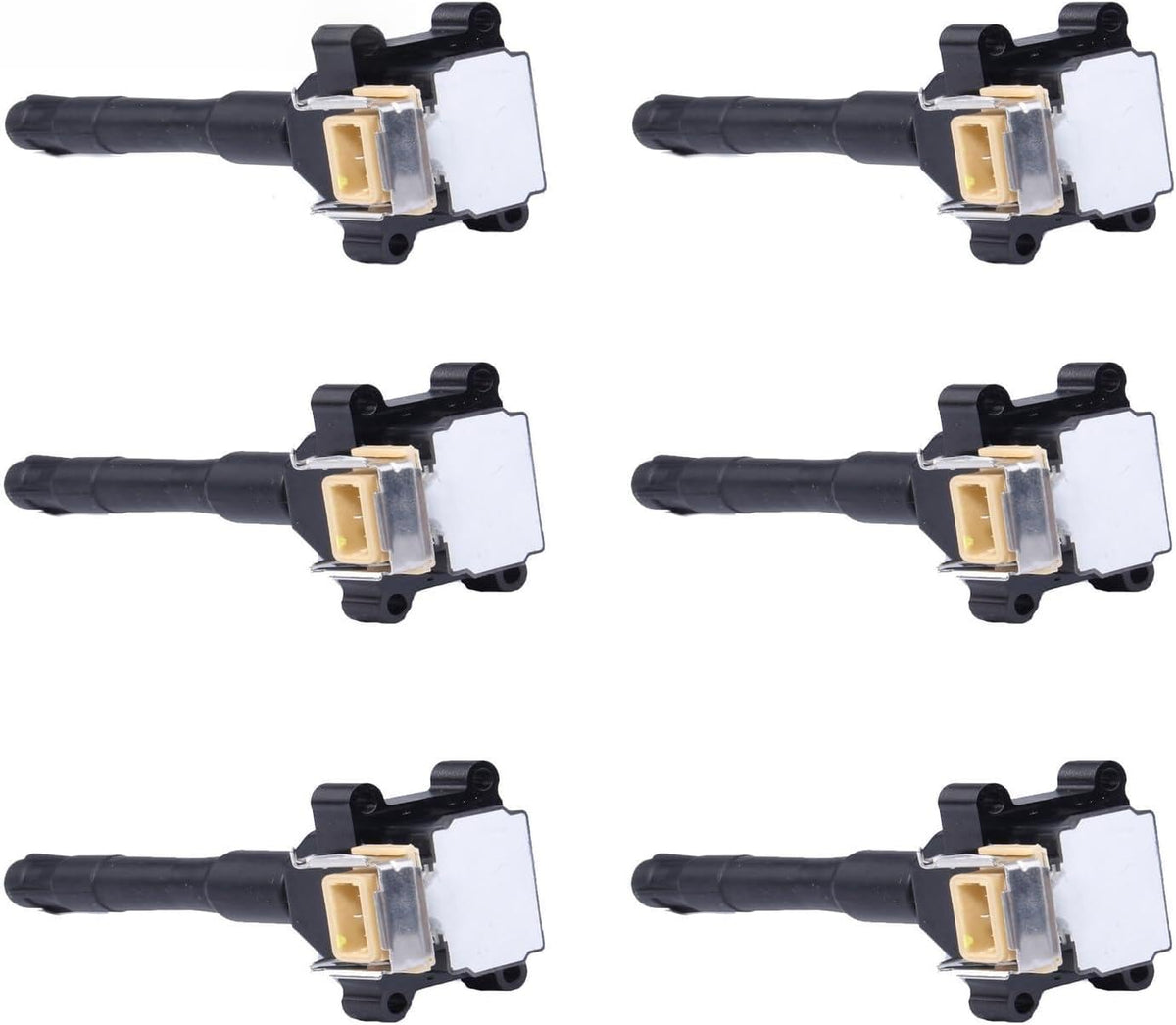 ya 9 10.24 6Pcs Ignition Coil for BMW E30 E32 E34 E36 M3 S50 E38 M42 M50 M60 12121729842