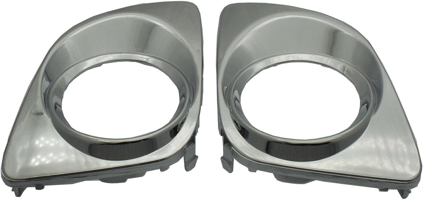 ya 4 8.10 Front bumper fog light hole cover inserted into LH right grip 2 pieces chrome suitable for Toyota Venza 09-12